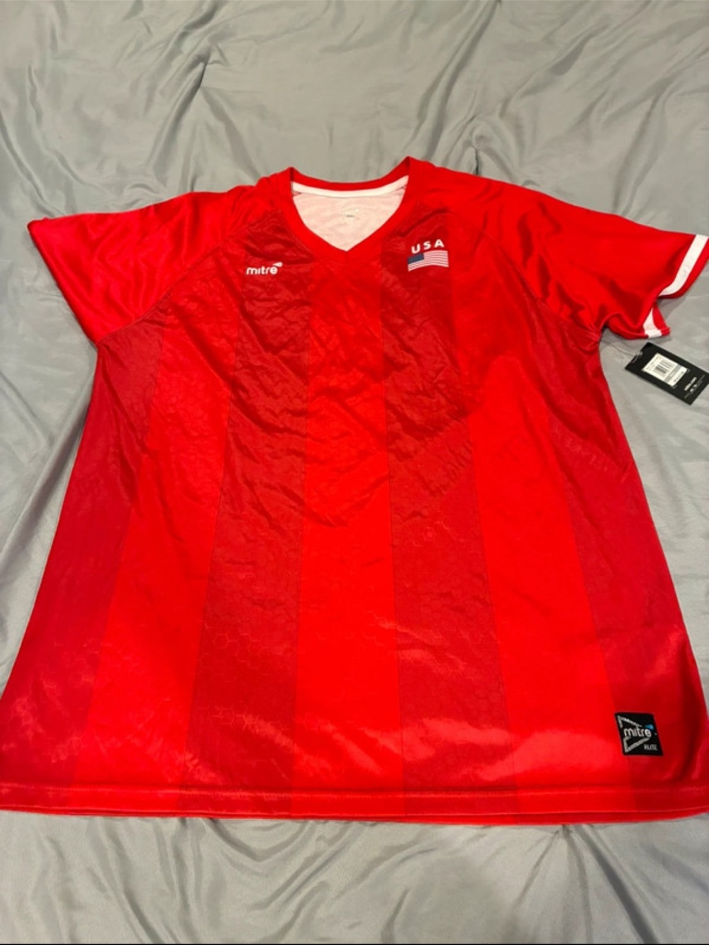 USA Red Men's Short Sleeve Soccer Jersey